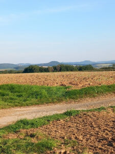 Blick zum Staffelberg und Kloster Banz