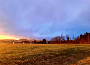 Dämmerung bei Wanderung